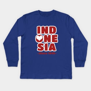 Indonesia Kids Long Sleeve T-Shirt